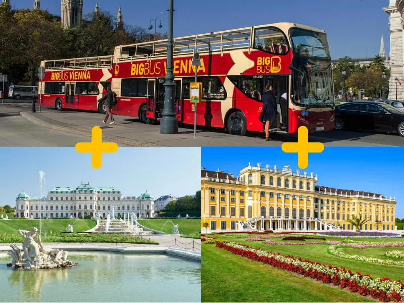 Vienna 3-Attraction Pass: Schönbrunn Palace, Belvedere Palace & 48-Hour Big Bus Tour