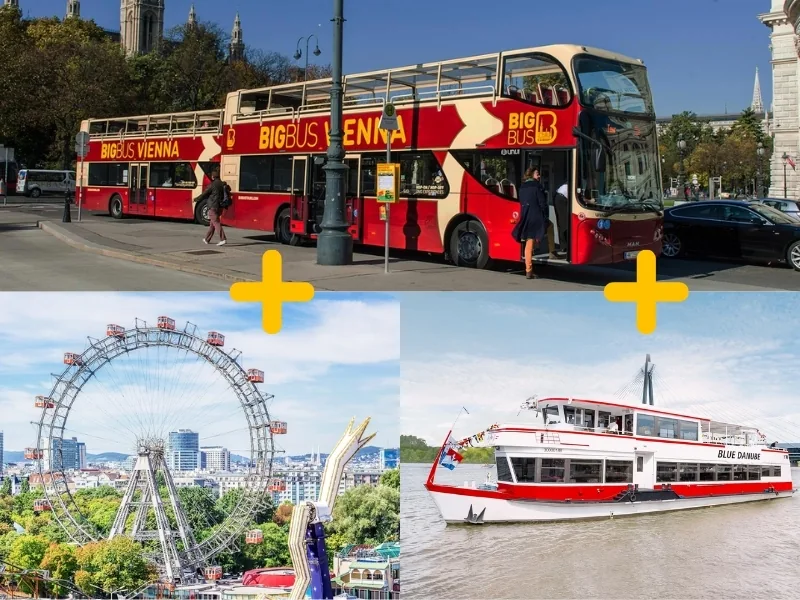 Vienna Combo Ticket: Hop-On Hop-Off, Ferris Wheel & Cruise